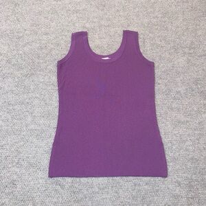 Exclusively Misook 100% Acrylic Tank Top Shirt Purple Women Size XS Extra Small